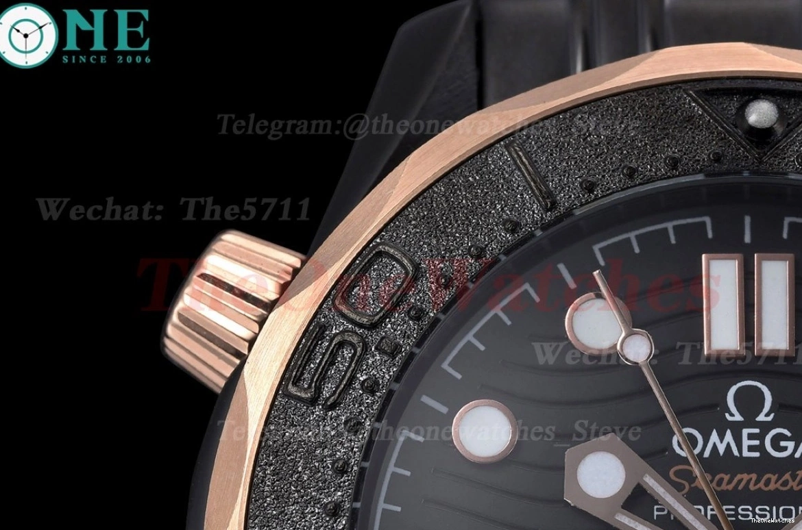 Dial 300m Black PVD PVD 42mm GDF MY8215 Seamaster 0201